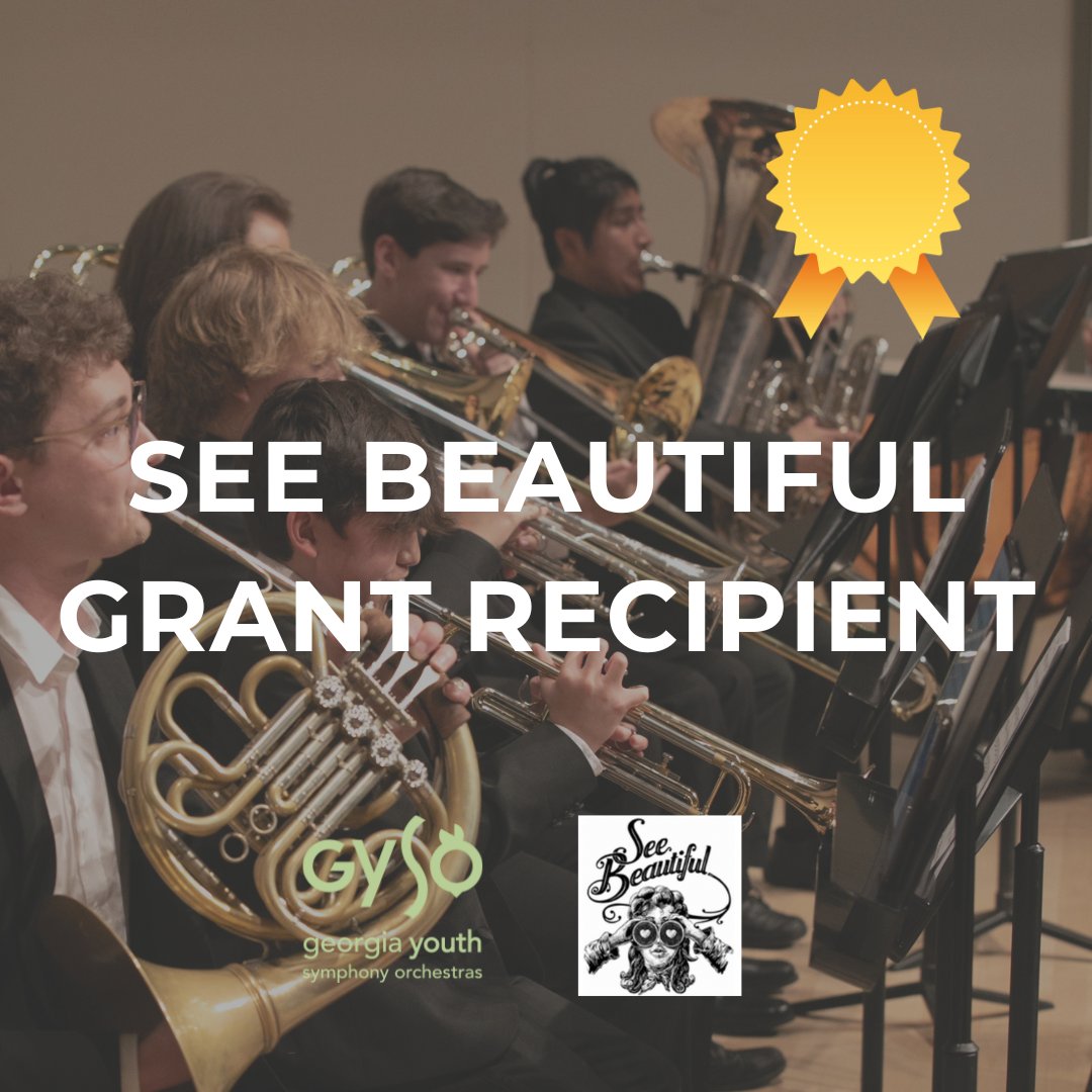 GeorgiaSymphony's tweet photo. We are excited to announce that @GYSOMusic is the recipient of a @WeSeeBeautiful Grant! These funds will go to support scholarships for our GYSO students. Learn more about this grant at https://t.co/rDTEMxWsdy #SeeBeautiful https://t.co/8y285vgxqB