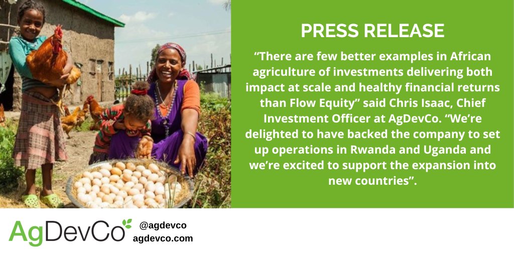 We are pleased to announce our participation in a USD 14 million funding round in Flow Equity, a rapidly growing, high-impact and profitable poultry business targeting underserved rural households. Read the press release here: bit.ly/3RmKuw1