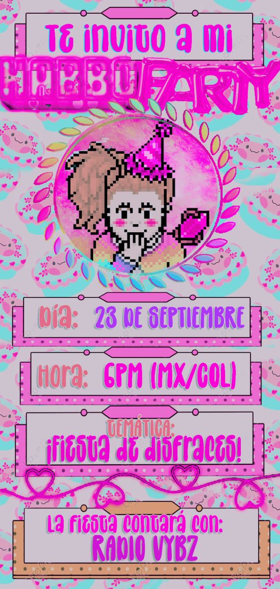 🎉Para nosotr@s es un honor que nos elijas , para animar tu fiesta 

Es hoy … es hoy … 19 🇨🇷 18 🇨🇴 , tenemos fiesta libre celebrando el cumpleaños de fresita , ella quiso contar con <a href="/VybzRadioMX/">VYBZ RADIO 🎙️</a>  y nosotr@s contamos con ustedes !!

Te esperamos ❤️