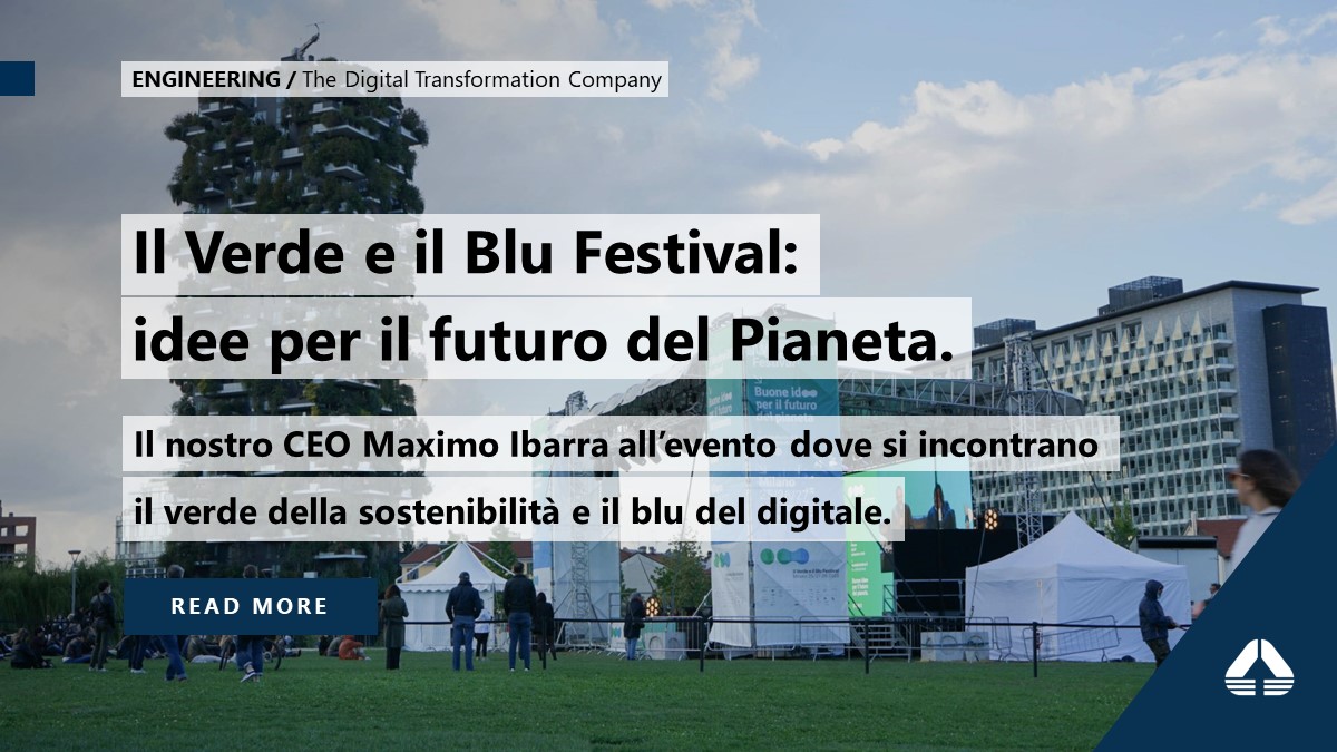 Inizia oggi <a href="/ilverdeeilblu/">il Verde e il Blu Festival</a> Festival di Milano. Domani alle 18 il nostro CEO Maximo Ibarra interverrà all'incontro "Digital talent - Rivoluzione digitale e formazione per una nuova prosperità".
Scopri come partecipare: lnkd.in/dAK2QH_R
#ilverdeblufestival #sostenibilità