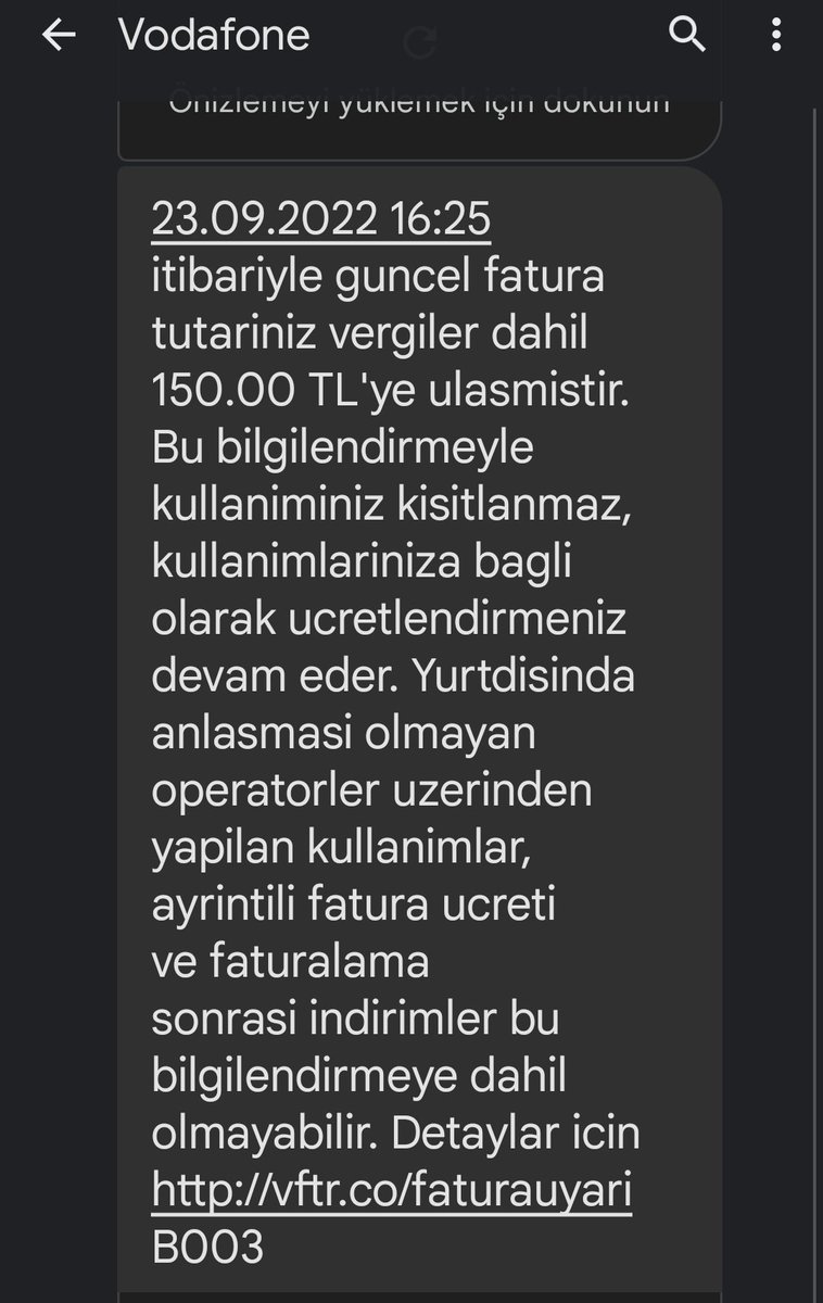 yclbrnc's tweet photo. @VodafoneDestek @VodafoneTR Merhaba, 2 gündür yurt dışındayım ve hattım açık. Hiç bir görüşme yapmadığım ve mobil veri kullanımı hiç yapmadığım halde tarafınızdan bu şekilde mesajlar almaya başladım.. Acilen kontrolünü ve düzeltilmesini rica ediyorum! https://t.co/v9iSJGeir6