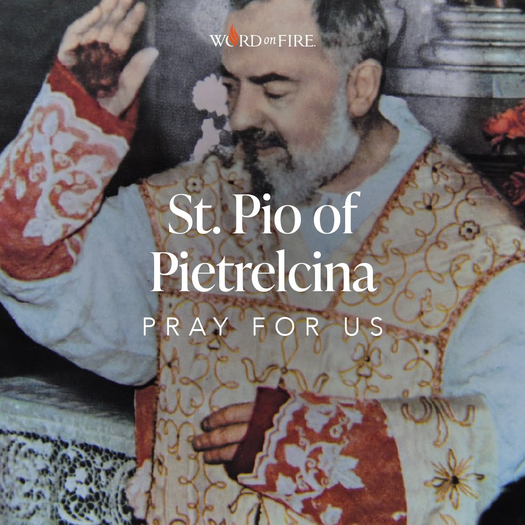 BishopBarron's tweet photo. Padre Pio, pray for us! https://t.co/U7qK1w9Dss