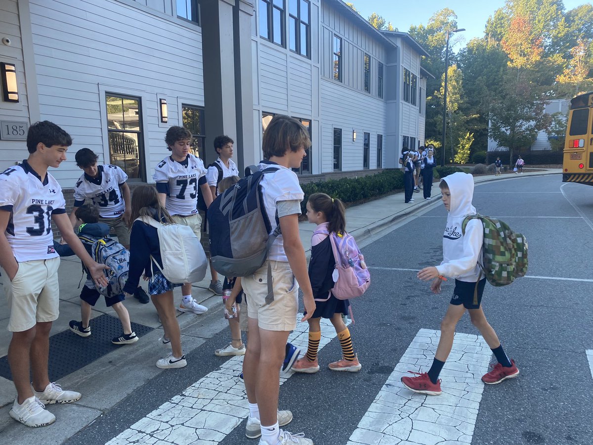 Thank you PLP athletes for greeting our students this morning! They loved it!