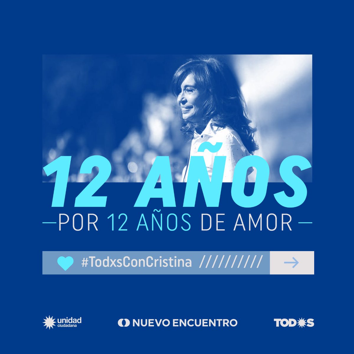 NEComuna13's tweet photo. 12 años de amor!

#TodosConCristrina
#TodxsConCristina https://t.co/tGwCi4clOx
