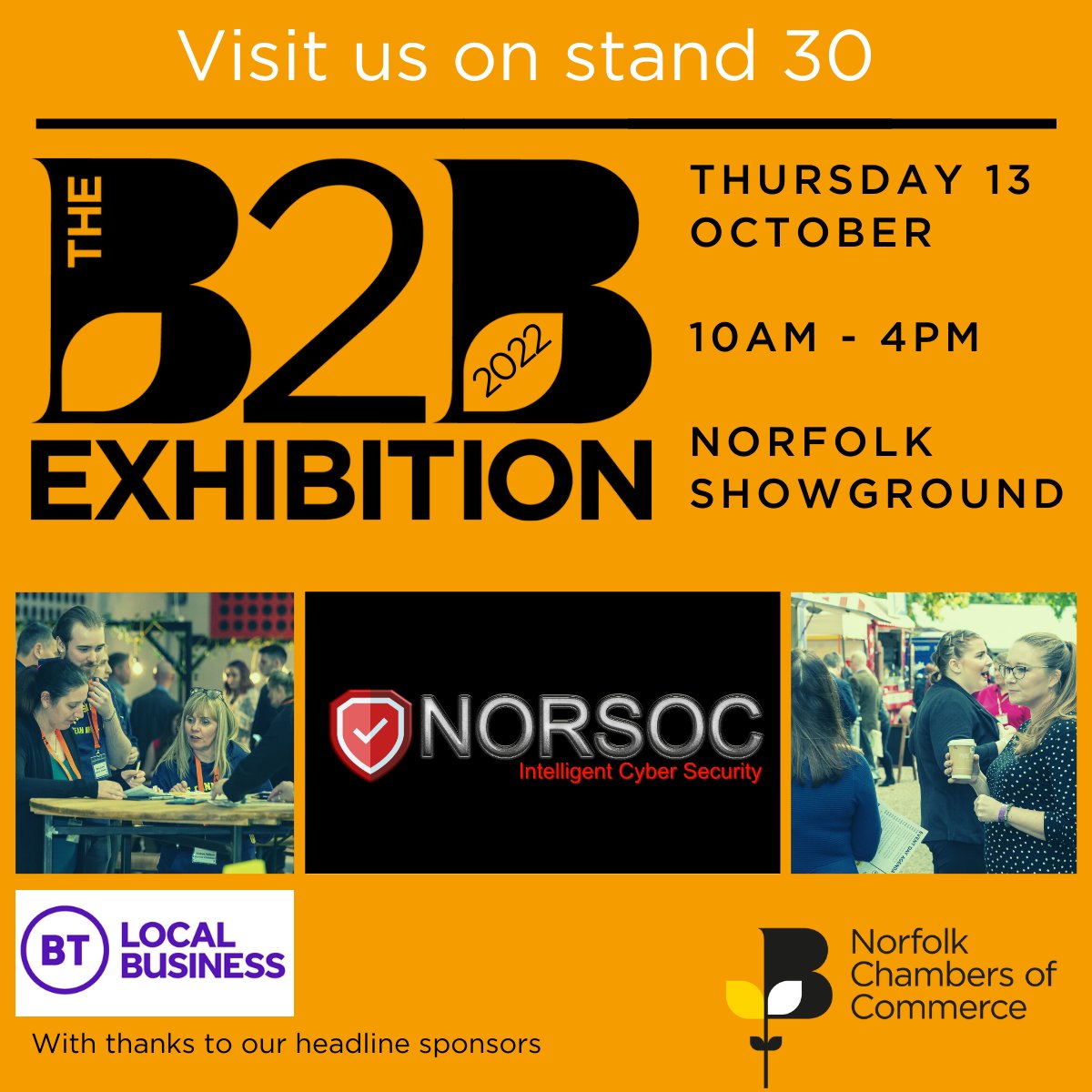 BYTEComputing's tweet image. Come and meet our cybersecurity team in person on stand 30 at the Norfolk B2B show at the Norfolk showground on Thursday 13th October 2022, and have a chat about cyber security!

#norfolkbusiness #eastanglia #norfolk #norwich #norwichbusiness 

norsoc.com/come-and-meet-…