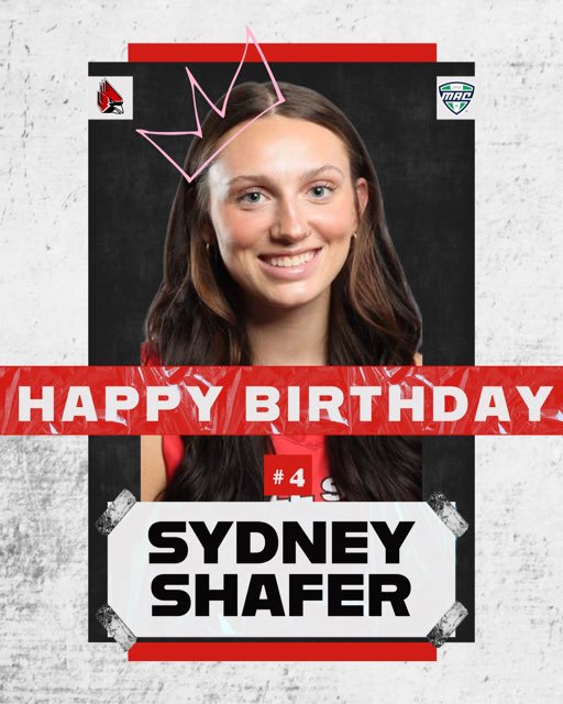 BallStateWBB's tweet photo. Happy Birthday @sydneykshafer ‼️ Enjoy your day 🥳🎉

✖️ChirChirp https://t.co/YnxIZBXGmr