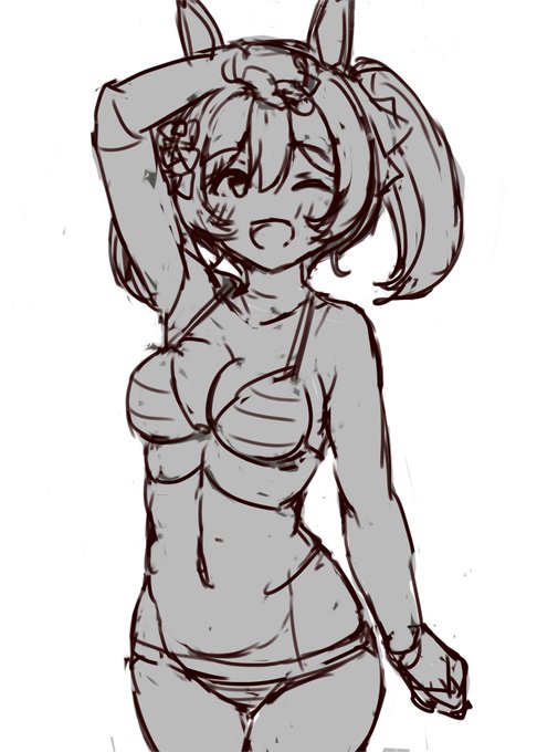 5日目
太くないファル子のラフ 