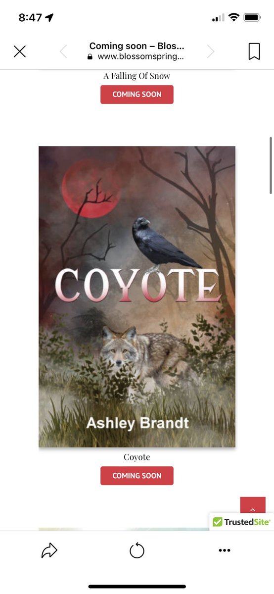 BrandtB95480105's tweet photo. It’s coming soon, ya’ll! Just approved the cover and edited manuscript this week, the process is moving along quickly! #blossomspringpublishing #coyote #writersoftwitter #WritingCommmunity #readingcommunity https://t.co/0uj8Rn4tJg