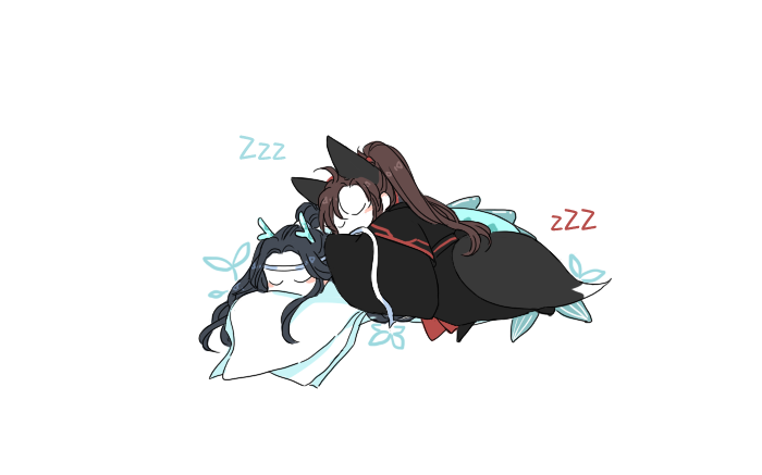 JST0275_duck's tweet photo. 🐉🦊💤💤
#MDZS https://t.co/nyI1jQLmFn