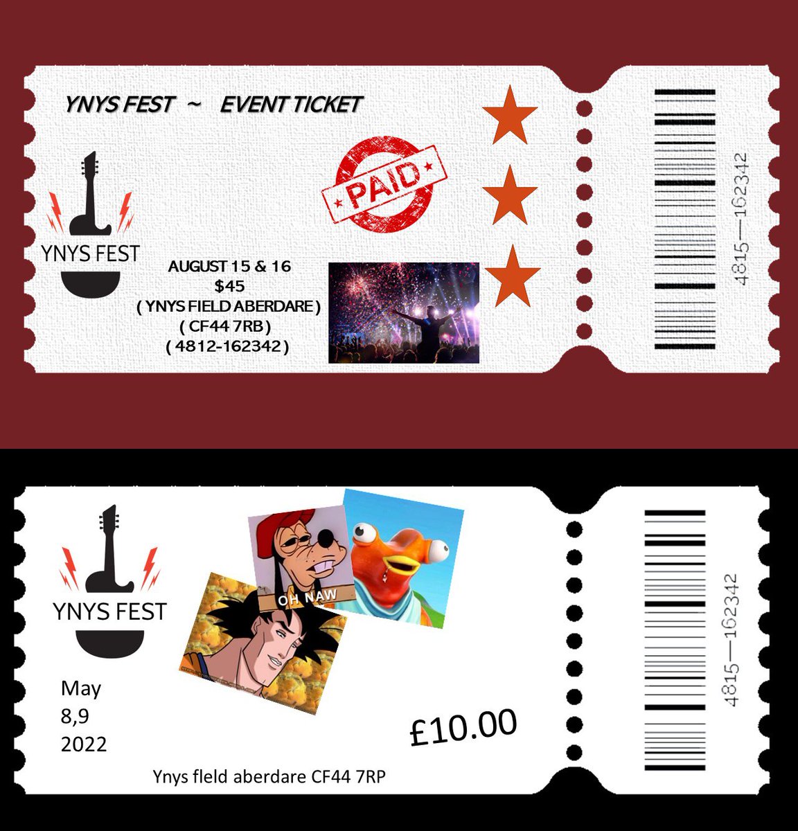 ict_miss's tweet image. Here are some of 805 ticket designs for our Ynys Fest that we are creating for our multimedia project @Computing_ACS @ACS_Year8 #ynysfest #multimedia #year8 #ticketdesign
