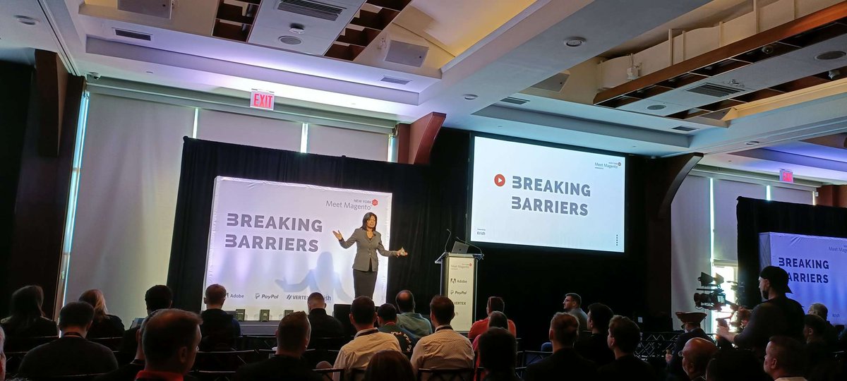 meetmagentonyc's tweet photo. Our theme for #MM22NYC is 'Breaking Barriers' &amp; we will be focusing on a few of many things like:
✅Offering striking CX
✅Leveraging AR
✅Driving eCommerce business &amp; ROI
✅Exploring Intelligent Commerce experiences
✅Managing &amp; optimizing payments &amp; shipments

@MarshaMarshaMa_ https://t.co/yfKJlB27yz