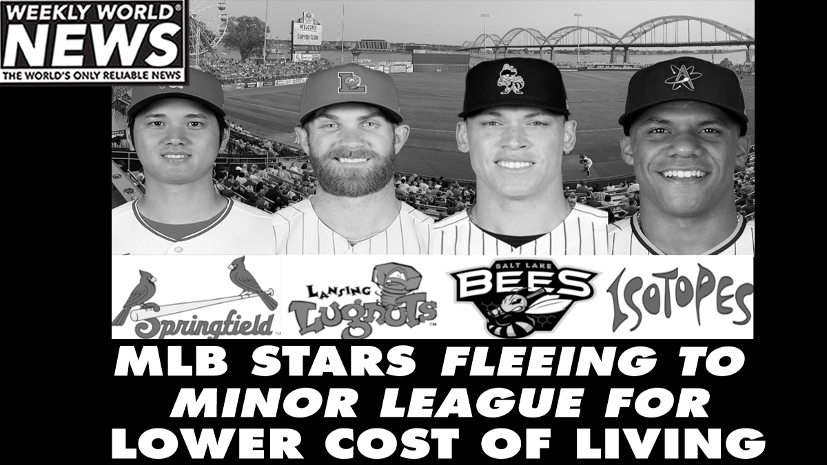weeklyworldnews's tweet photo. Inflation taking a toll on MLB. Makes sense.
Joe Saddler is in the minors.
#mlb #minors #lowercostofliving #lowcost #mlbstars #minorleagues https://t.co/nEBmbpN0JA