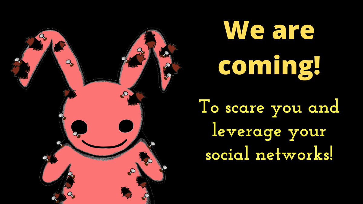 💀🐰🔪WE ARE ALREADY 124💀🐰🔪

Crazy Stuffed Bunnies

💸MINT FREE (first 500 items) IN:
crazystuffedbunnies.online

Opensea
opensea.io/collection/cra…

#nft #nftart #nftartist #nfts #nftcollector #nftcommunity #cryptoart #critoartist #nftphotography #nftanimation #nftvideo #digitalart