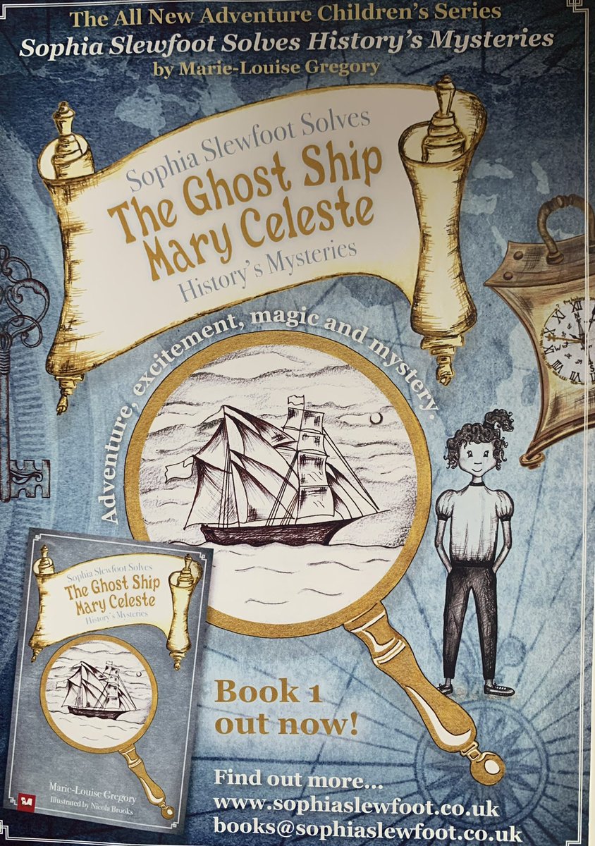 SSlewfoot's tweet image. Have you discovered the ‘Sophia Slewfoot Solves History’s Mysteries’ series? Fact, fiction, excitement and adventure! For children aged 7-12.  Book 1: ‘The Ghost Ship Mary Celeste’ out now! sophiaslewfoot.co.uk #kidsbooks #ChildrensBooks #HistoricalFiction @MuddyPublishing