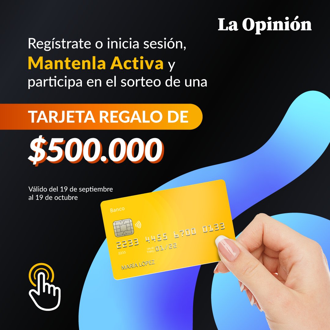 laopinion_col's tweet photo. #LaOpiniónDigital | Manten tu sesión activa y participa por este excelente premio. https://t.co/qYffDQC8mN https://t.co/2VqlOYJfox