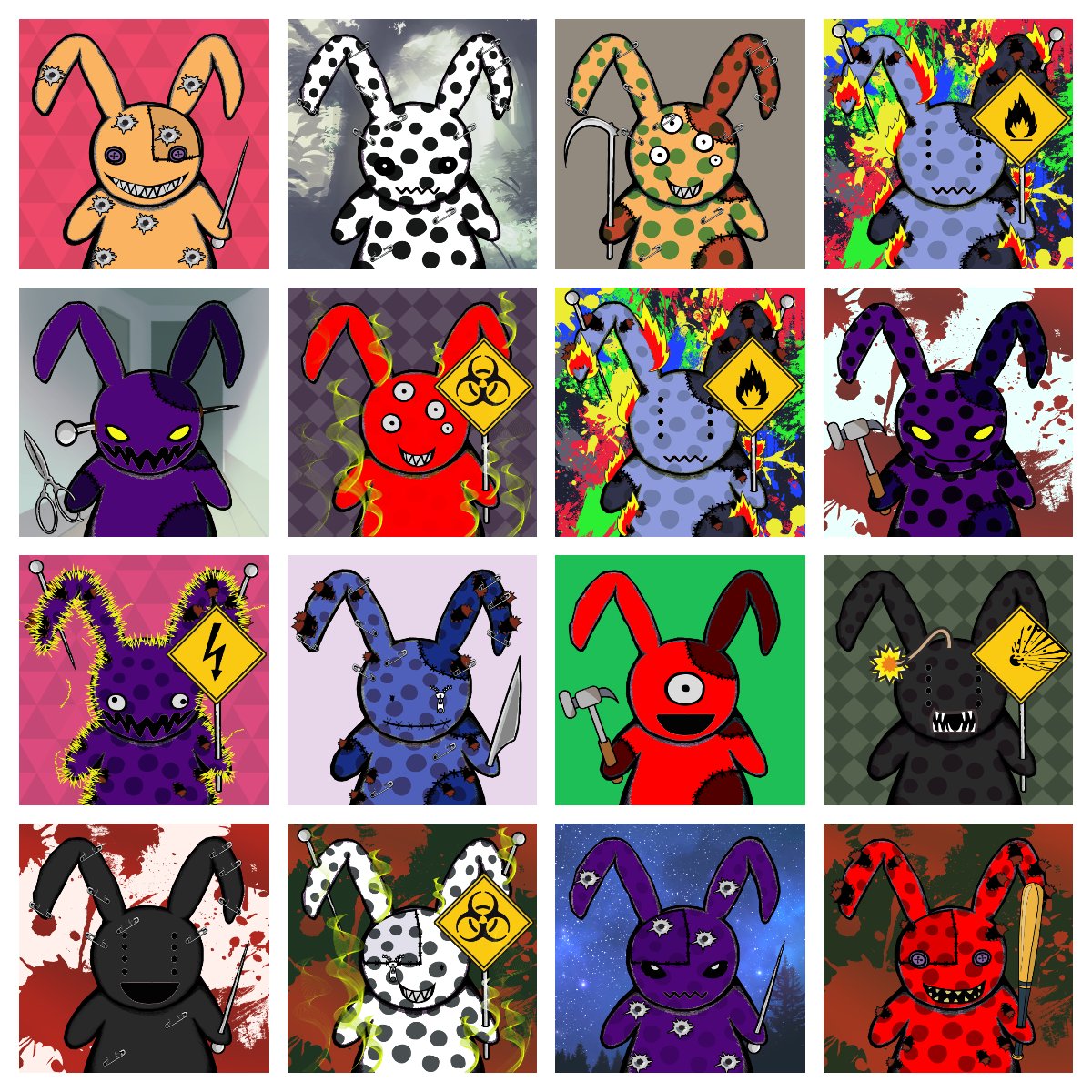 💀🐰🔪WE ARE ALREADY 124💀🐰🔪

Crazy Stuffed Bunnies

💸MINT FREE (first 500 items) IN:
crazystuffedbunnies.online

Opensea
opensea.io/collection/cra…

#nft #nftart #nftartist #nfts #nftcollector #nftcommunity #cryptoart #critoartist #nftphotography #nftanimation #nftvideo #digitalart