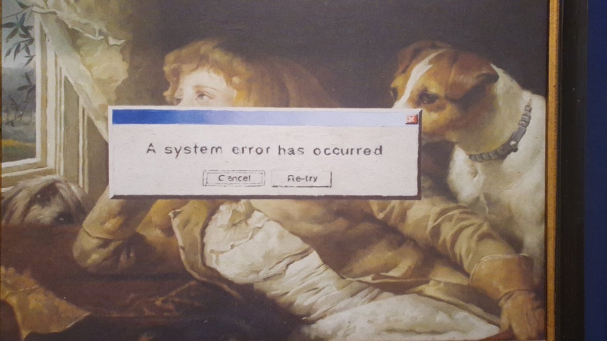 Auf dem Weg zum #qscamp mal eben bei #BanksyInHamburg abgebogen. Gut so. Habe einen Fehler gefunden 😂