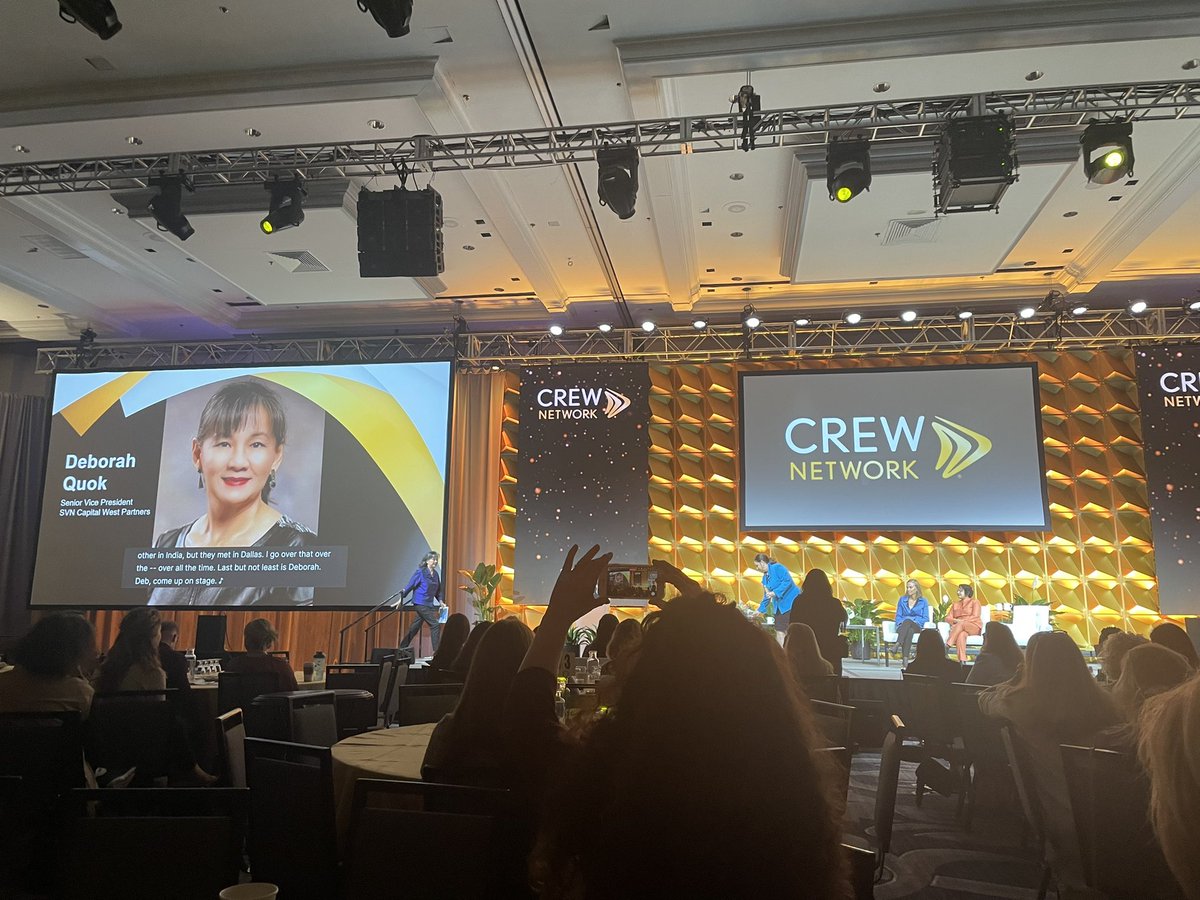 The power of tenacity and read the room!  Distinguished leader Deborah Quok #svn #industry research #crewconvention <a href="/CREW_Network/">CREW Network</a>