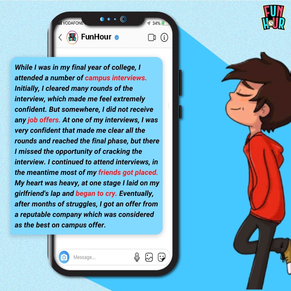 FunHourOfficial's tweet photo. One of our followers shares his life story with us 
☝🏻READ AND SHARE 

Here we created a space to express your emotions, thoughts, feelings @funhourofficial

#funhour #growwithfunhour #lifelessons #sharebox #unemployed #studentlife #jobseeker #rejections #failure #collegelife https://t.co/2c3gkN4Sf0