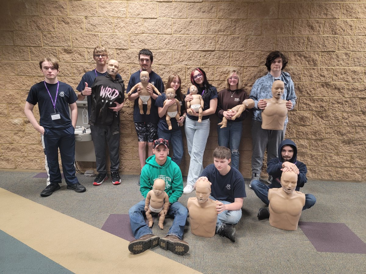 PickawayRossCTC's tweet photo. It's not freaky Friday, just a teacher swap for certifications!🔄

Mr. Kinnison's RAMTEC students spent the week with Ms. McVicker earning their CPR and first aid certifications while her Allied Health students certified in OSHA 10 with Mr. Kinnison.

#PRCTCProud #CareerTechWorks https://t.co/WK0y0abB00