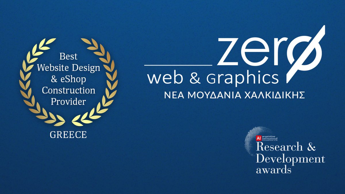 ZeroWebGr's tweet image. Το zero web &amp;amp; graphics βραβεύτηκε ως Καλύτερος Πάροχος Σχεδίασης Ιστοσελίδων και Κατασκευής eShop στην Ελλάδα, στα Research &amp;amp; Development Awards του περιοδικού Acquisition International για το 2022.

👉zeroweb.gr/vraveysi-zero-…

#awards #webdesign #eshop #halkidiki  #zeroweb 🇬🇷