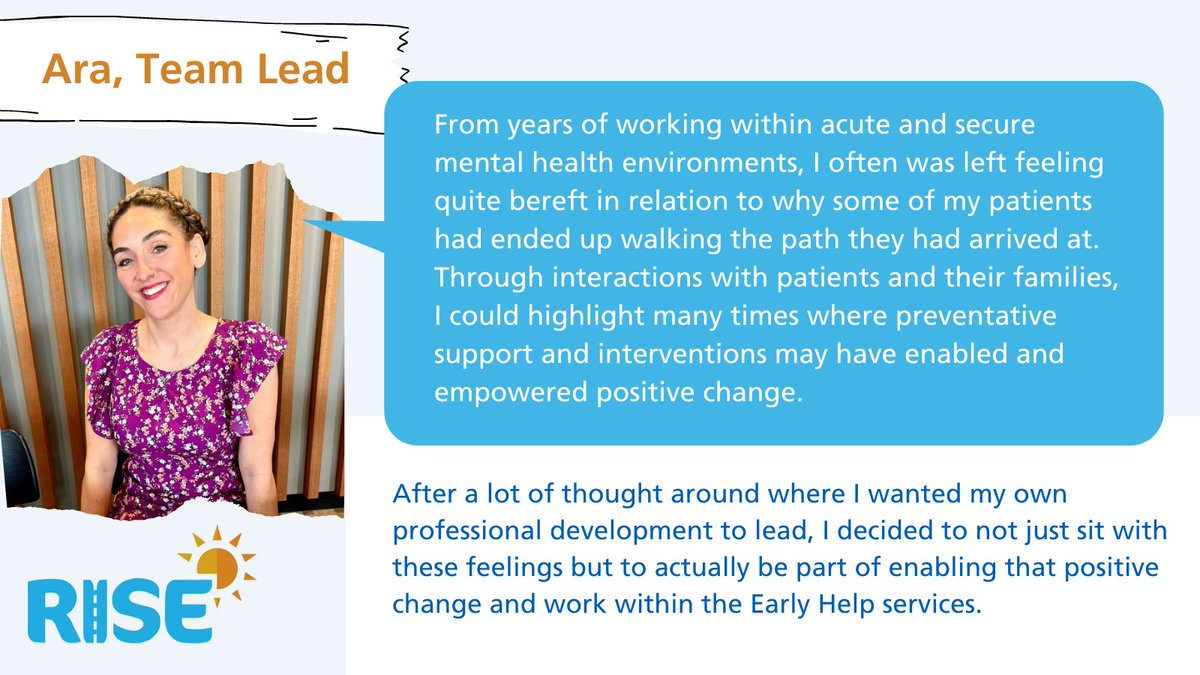 Ara tells us why she chose to work in early intervention and prevention for children and young people.

Do you want to make a difference like Ara? Meet the <a href="/CW_Rise/">Rise - Youth Mental Health Services in Cov & Warks</a> Early Help team on Friday 30 September &amp; learn how you can make a difference too. Register: bit.ly/3qUCveK
