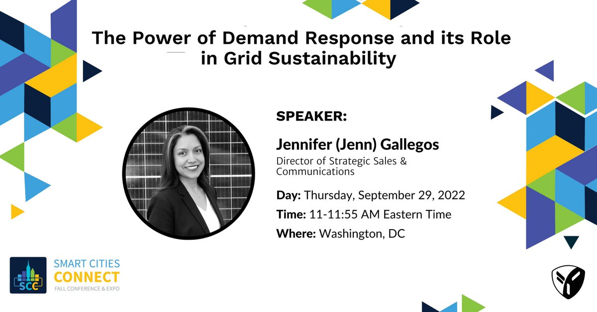 📢 Smart Cities Connect Fall Conference &amp; Expo 2022

☀️Yotta Energy's Director of Strategic Sales &amp; Communications, Jennifer Gallegos, will be speaking at "The Power of Demand Response &amp; its Role in Grid Sustainability" session.
Please join us!
✓Register: ow.ly/GRhu50KOEnn