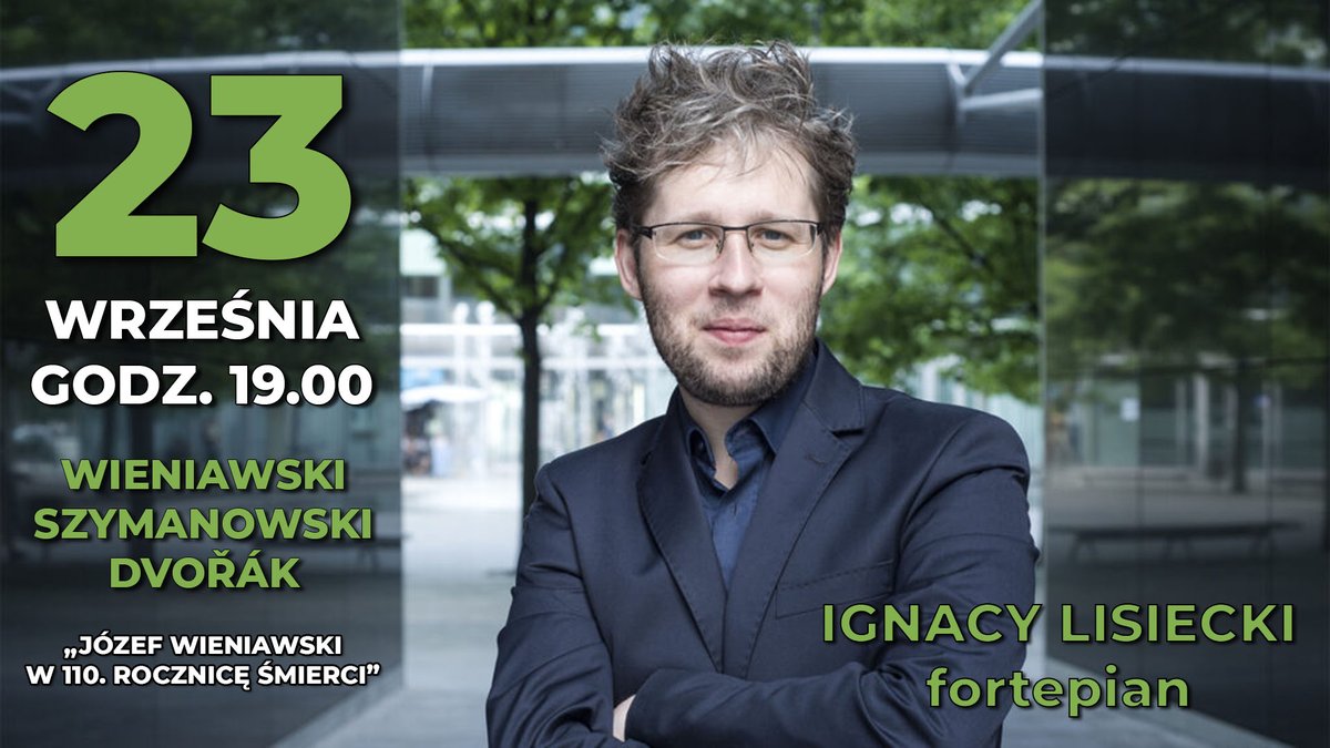 FilharmoniaLbl's tweet photo. Obchodzimy 110. rocznicę śmierci Józefa Wieniawskiego!
Dzisiaj koncert symfoniczny Orkiestry Symfonicznej Filharmonii Lubelskiej pod batutą Theodora Kuchara wraz z udziałem pianisty @IGNAZMUSICSPACE.
W programie: J. Wieniawski, K. Szymanowski i A. Dvořák.🎼 https://t.co/fpBngQkLzG