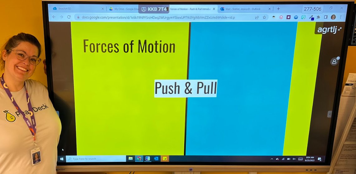 EdTech4Tots's tweet image. Today, K Ss used @PearDeck to demonstrate vocabulary knowledge of #ForcesinMotion after experimenting with pushes & pulls. I wish Vocabulary Factory had an anonymous mode & an ECEd-friendly version. For now, this was still a fun adaptation!