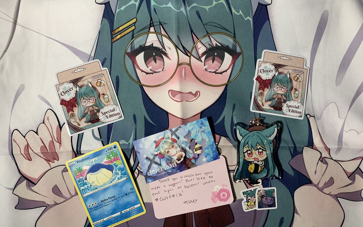 PahiChannel's tweet photo. WOWIE IS THAT CLOVER MERCH? #cloverch
Ya'll ain't got shit on my Wailmer. (เธ'ฬ-'ฬ)เธ https://t.co/aLAvsrQgBU