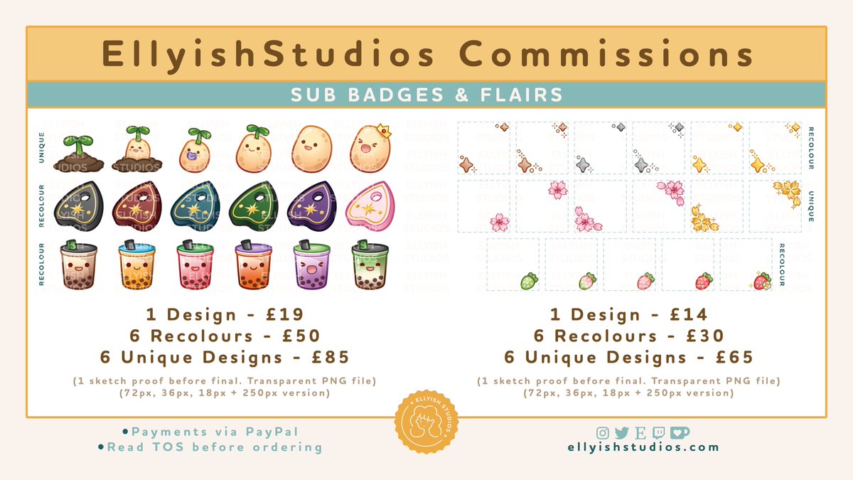 ellyishstudios's tweet photo. I'm Ellie, Freelance Graphic Designer &amp; Illustrator. I create custom &amp; pre-made graphic for streamers, as well as custom branding assets 💛

✨https://t.co/fF42DIiH2y
✨https://t.co/9jHNHEpB4Y
✨https://t.co/DmR5mby3Xd
✨https://t.co/3xjx1dKxv0

#twitch #Commission #Freelance https://t.co/sv8QNeBf0a