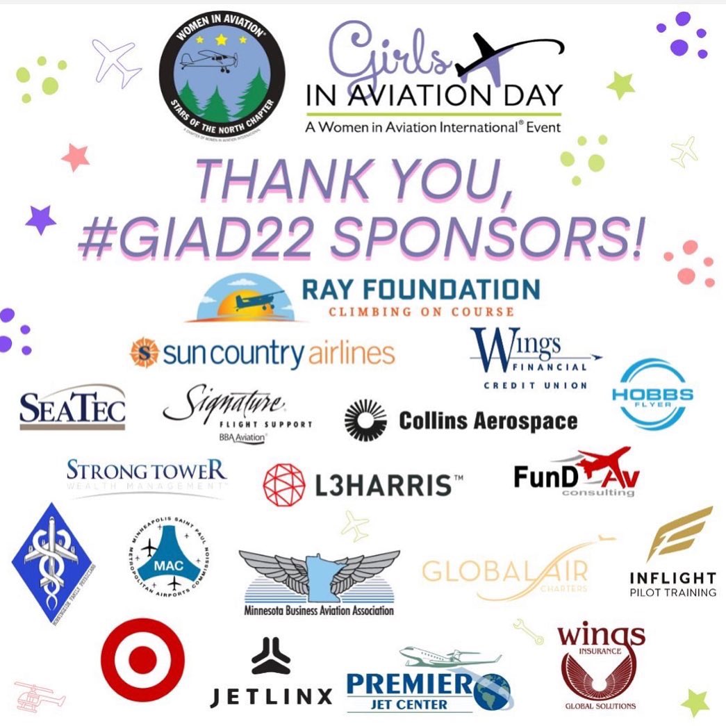 WAIMNChapter's tweet photo. TOMORROW!
Join us at Flying Cloud Airport in Eden Prairie, MN for #giad22
This free event focuses on introducing aviation and STEM careers to future aviators - come see planes, meet pilots, and more!
10am to 3pm; bring the family to Girls in Aviation Day!

https://t.co/RYuiaWTBZ1 https://t.co/JtulmWjJw4
