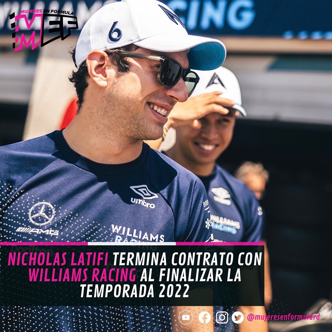 mujeresnformula's tweet photo. El piloto canadiense Nicholas Latifi Ya no estará con el equipo de Williams para el año 2023.

¿Quién será el acompañante de Alex Albon? 👀

Desliza ➡️

#WilliamsRacing #NicholasLatifi #Williams #Piloto #F1 #MujeresEnFormulaRD https://t.co/bvQKACy4Kq