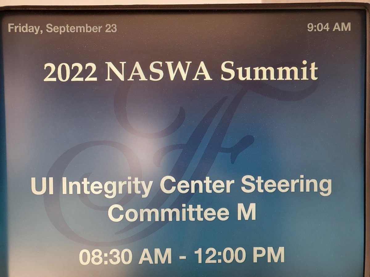 NASWAORG's tweet photo. The UI Integrity Center Steering Committee is wrapping up another great summit! #NASWASummit22 https://t.co/wz0VhS6A9b