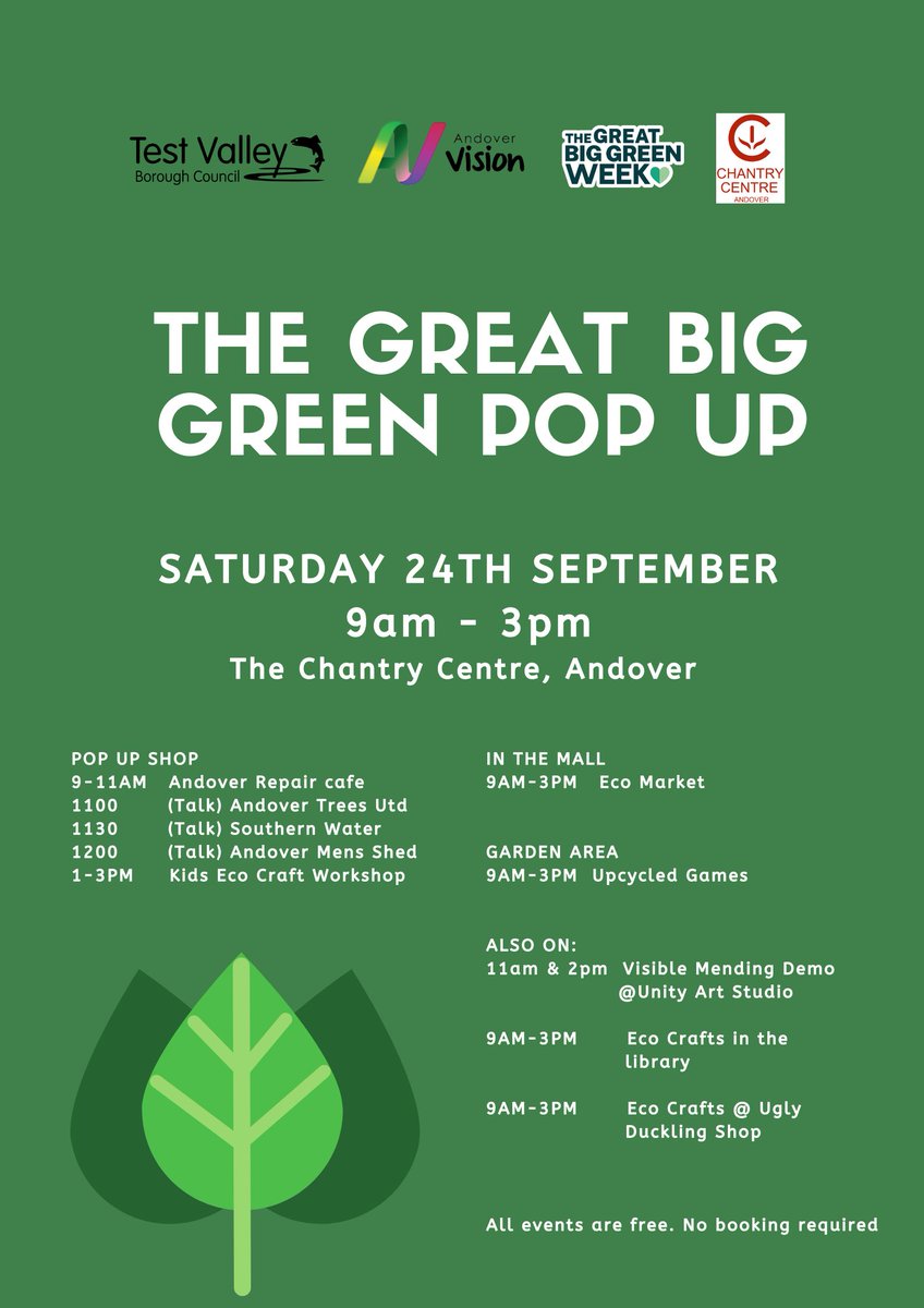 Tomorrow (Saturday) we will be taking part in the Great Big Green Pop Up with @theclimatecoalition in the Chantry Centre, Andover from 9am - 3pm. #testvalleylocalbiz #testvalleyboroughcouncil #chantrycentreandover #ebikes #electricbikes #greatbiggreenweek #climatecoalition