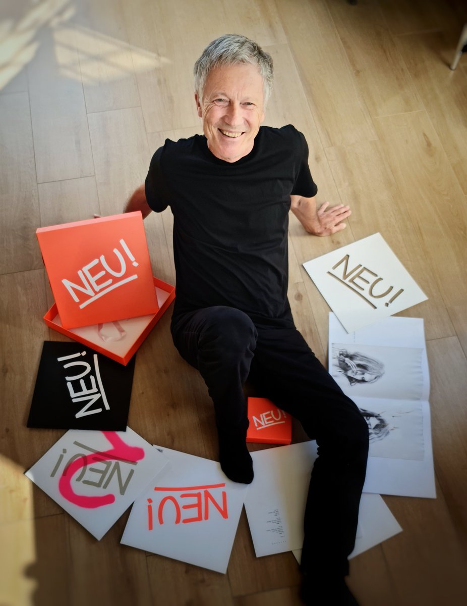 As you can see this finds me feeling totally overwhelmed, happy &amp; floored! The new NEU! boxset is now out, 50 years after the release of our first album in 1972. A huge Thank You! from me to @groenlandrecords &amp; everyone who contributed to this project. Photo: Vittoria Maccabruni