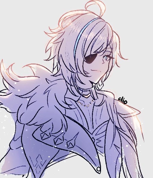 these are old tartaglia and kaeya sketches from when i was still trying to figure out how to draw them