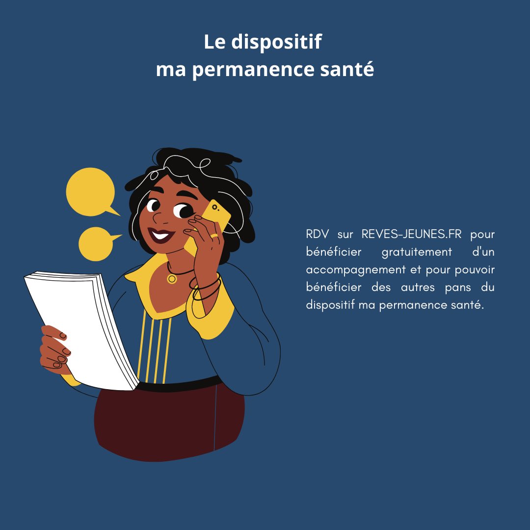 RevesJeunes's tweet photo. « Ta permanence santé », c’est notamment du soutien en coaching qui est proposé donc besoin d’accompagnement pr préparer tes entretiens d’embauche ? T’organiser pr des examens ? Developer un projet perso ou autre ? Des professionnels s’engagent avec nous pour t’aider 👌🏿 https://t.co/pZh266Diy0