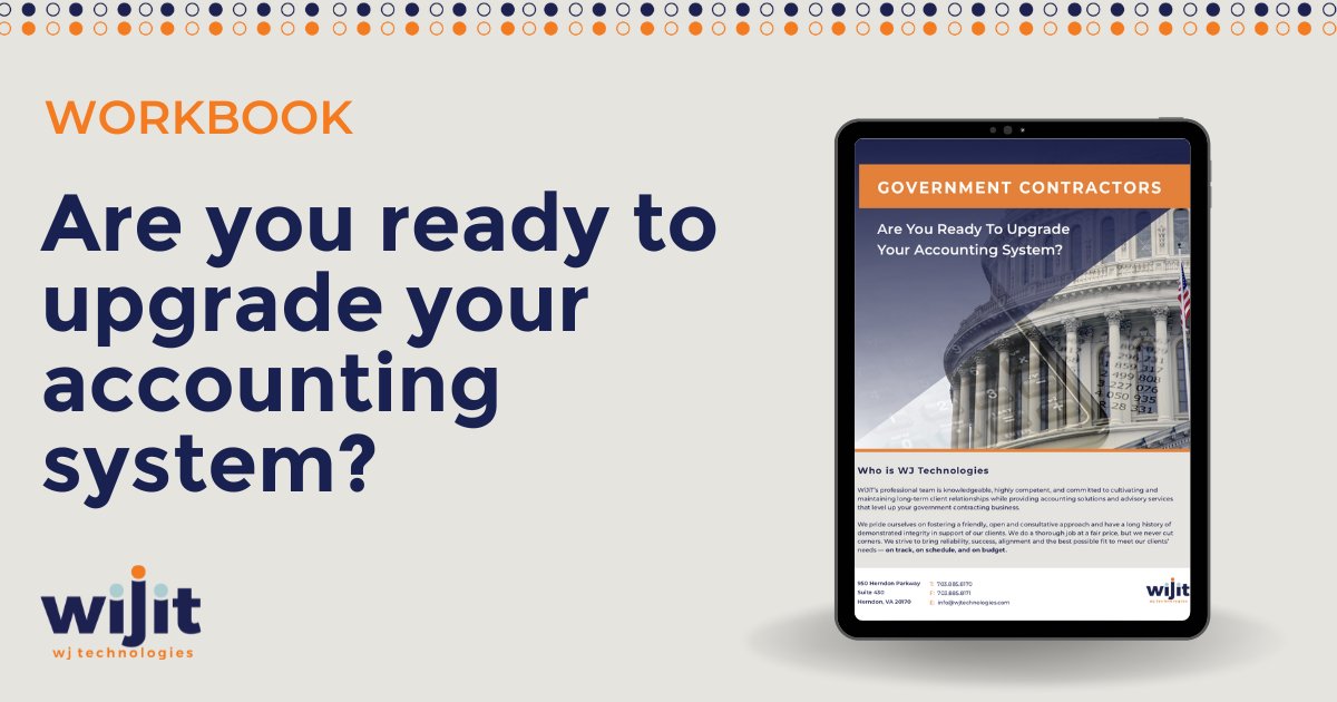 WJTechnologies's tweet photo. Learn what accounting system is best for your company in our free ebook. Get your copy today! https://t.co/idyeViOZJe

#WJT #Accounting #GovConAccounting https://t.co/Uj3quhc7O3