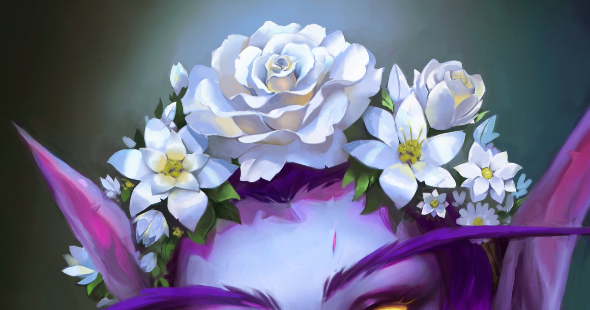 ArtByClaina's tweet photo. Night elf time! 🌼 #warcraftart #warcraft #nightelf https://t.co/mvsaLNJj9N