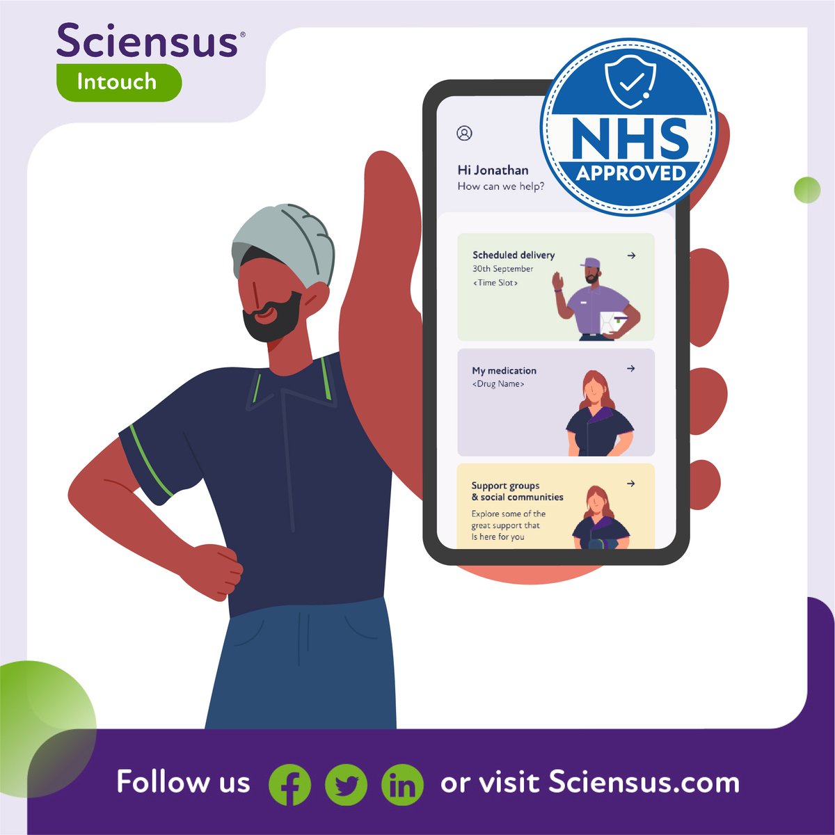 Sciensus_Group's tweet photo. Our Sciensus Intouch App is NHS-approved and meets the highest possible standards for clinical safety, data protection and accessibility.
Your health, in your hands ๐ https://t.co/jHX9kUz9aY
#SciensusIntouch #IntouchApp https://t.co/yFPzUtgkNO