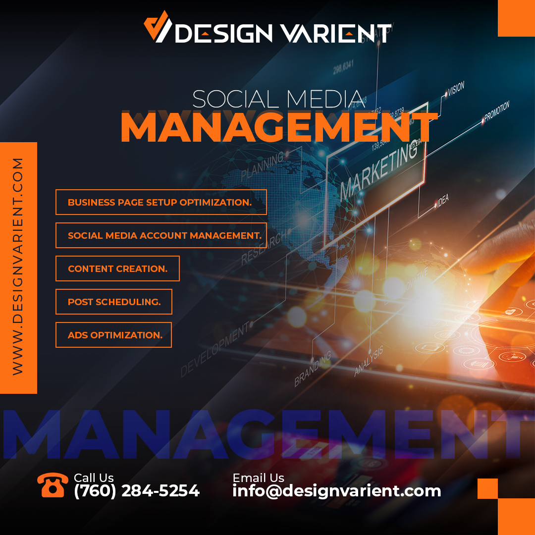 Designvarient's tweet image. Social Media Management helps you improve your online presence by creating an eye-catching and modern appearance to build a successful brand identity.

#branding #logo #logodesign #business #Website #design #smm #seo #digitalmarketing #digitalmarketingagency #digitalmarketing