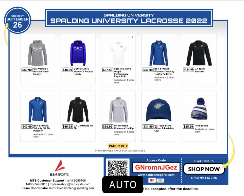 SpaldingMLAX's tweet image. 3 days left to order your Spalding Men’s Lacrosse schwag! Look great and support the Golden Eagles! bit.ly/3RPBel6
#skoeags
#lacrosseinlouisville