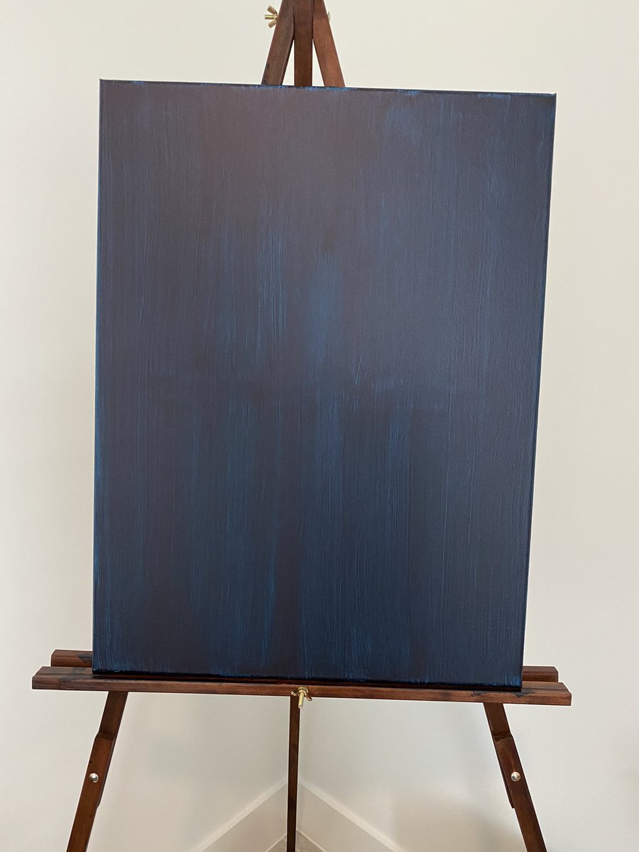 JavierSMarisca1's tweet photo. GM Fam- Day 2 last night I mixed up some deep navy and put the first coat on the canvas. Some ideas are starting to pop in my head on what will come next. Wishing you all a productive and inspiring day. 

#art #artist #acrylicpainting #NFT #NFTCommmunity #NFTs https://t.co/ekgmSmwZyK