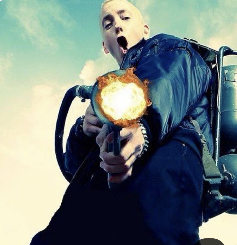 EmeLatina's tweet image. “My fist is balled back up against the wall, pencil drawn
This is just the song to go ballistic on”

#Eminem #StreamGodzilla 1B soon!