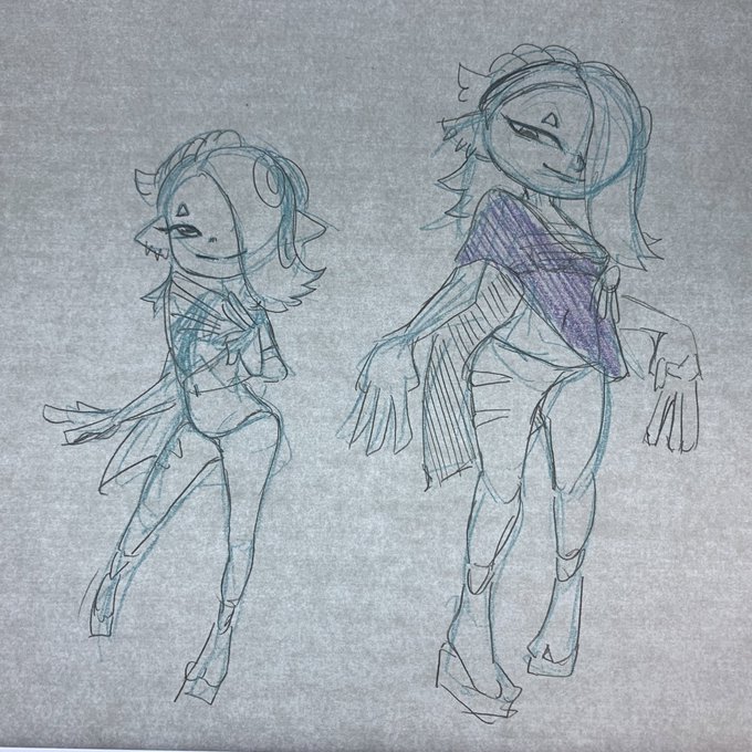 自分絵と軽い模写的なの 