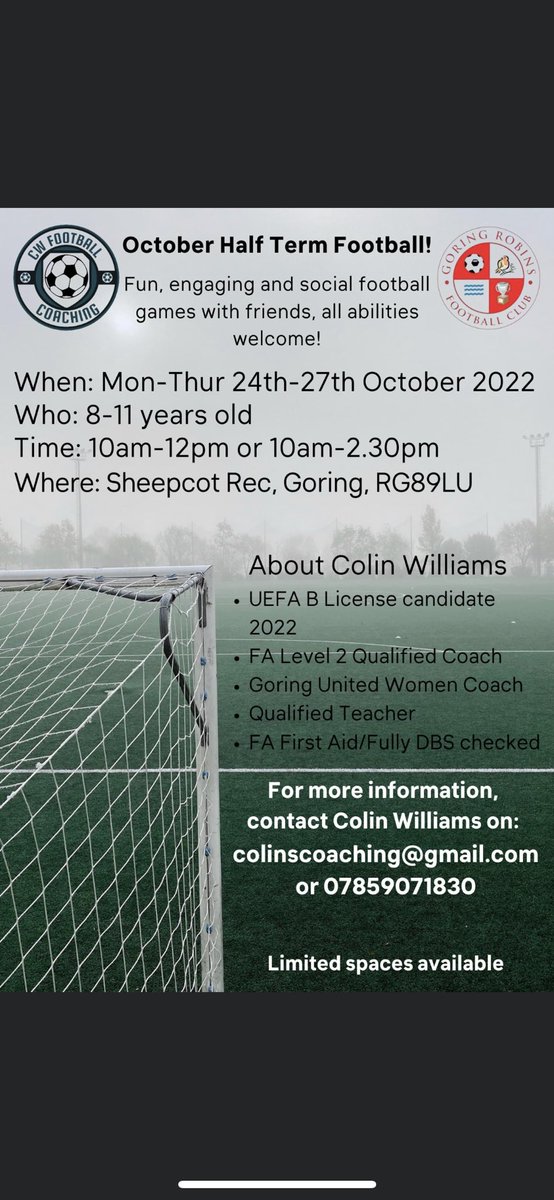 Goring Robins official tweet media