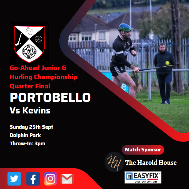 Best of luck to our hurlers on Sunday as they face neighbours @kevinshurling in Dolphin Park in the County Quarter Final. Lets hope Captain James 'The Postman' Tansey and his men can deliver a winning performance. 

#CYUMON #UpTheBello #PortoAbú #WhoIsDavidEarls