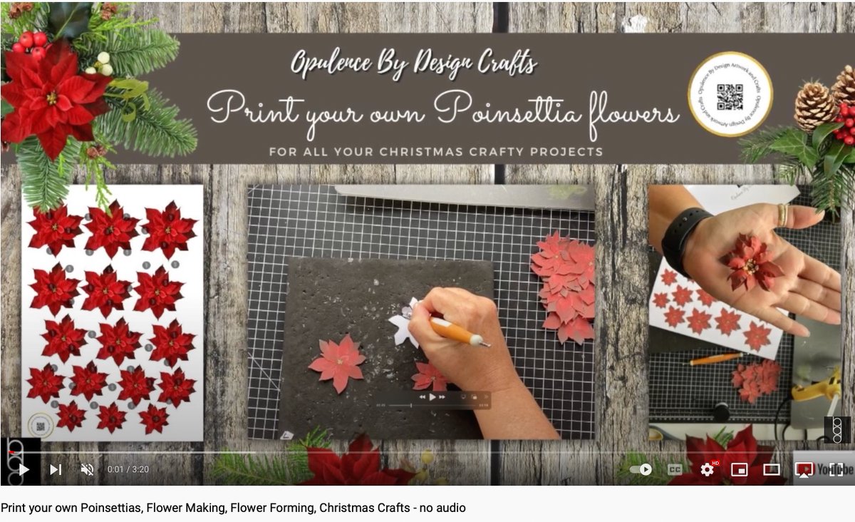 Opulencebydesi1's tweet photo. New video just launched! 

https://t.co/B9t6iPj0bY

2 Poinsettia sheets available - see description of the video on YouTube for links

#cardmaking #papercrafting #tutorial #christmascrafts #flowermaking https://t.co/62P1Uvx2Z5