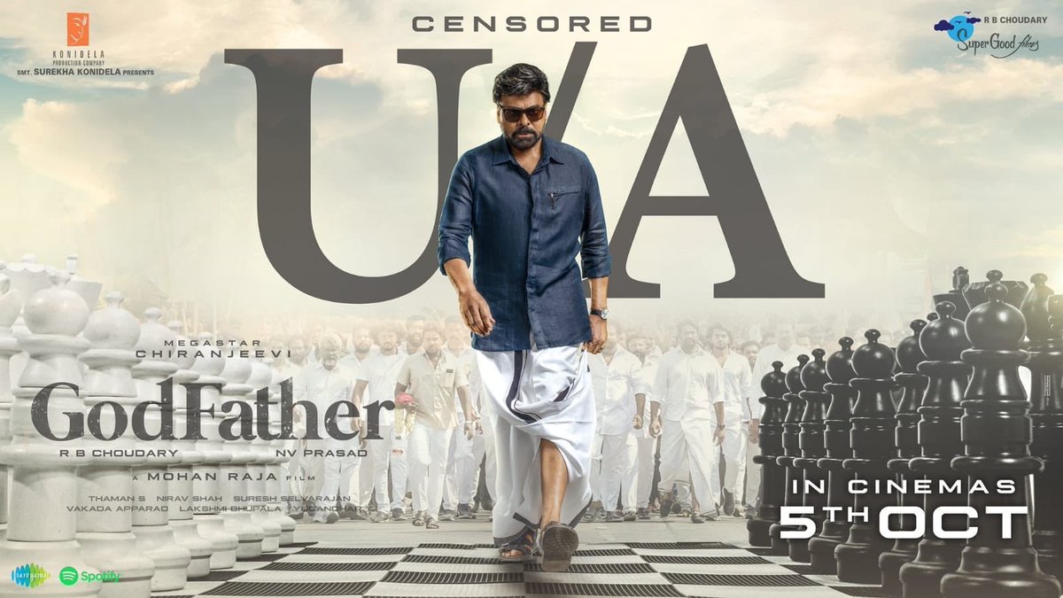 pratapYevadu's tweet photo. Muzic starts..censor completed with great appreciation from censor members.. 

NISSABDHA VISPOTANAM

#GodFatherOnOct5th 
#BossIsComing
🔥🔥 https://t.co/kLkJBaekLL